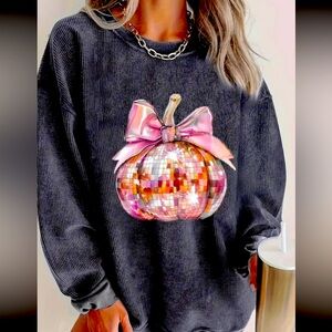 Pink pumpkin long sleeve long sleeve shirt
